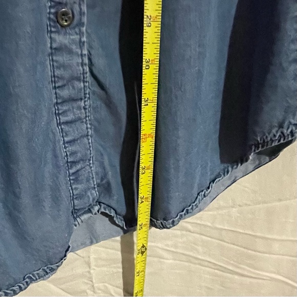 Anna-Kaci Blue Denim Shirt Dress - Picture 5 of 7